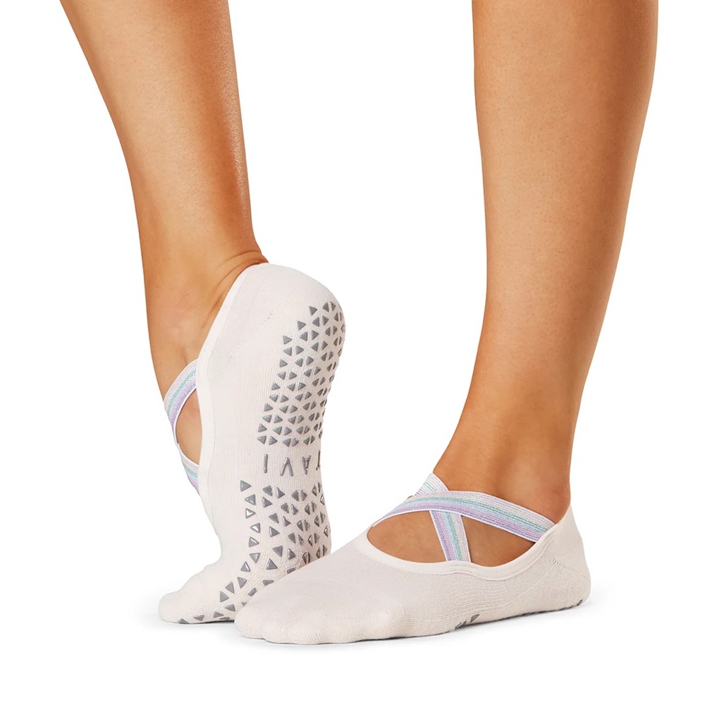 TAVI Chloe Grip Socks Organic Cotton SIZE M (8.5-10.5) Love wins NEW